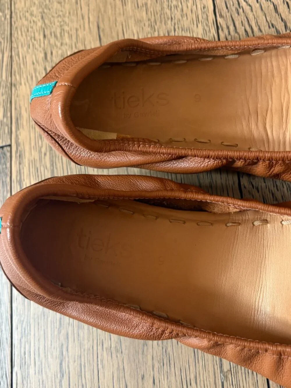 Tieks Ballet Flats Women's 9 Chestnut Brown Nappa Leather Classic City Office